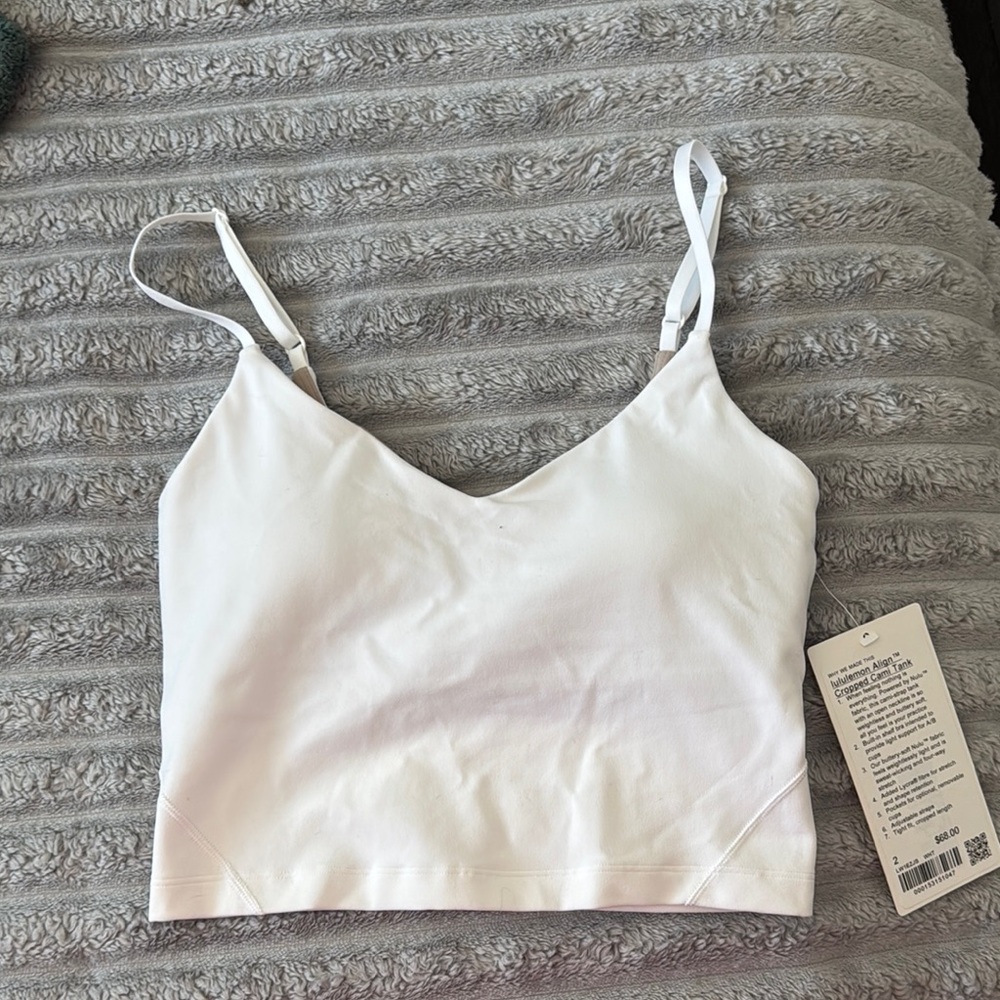 Lululemon Athletica White Crop Camisole